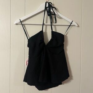Black Halter Top 🖤🎱